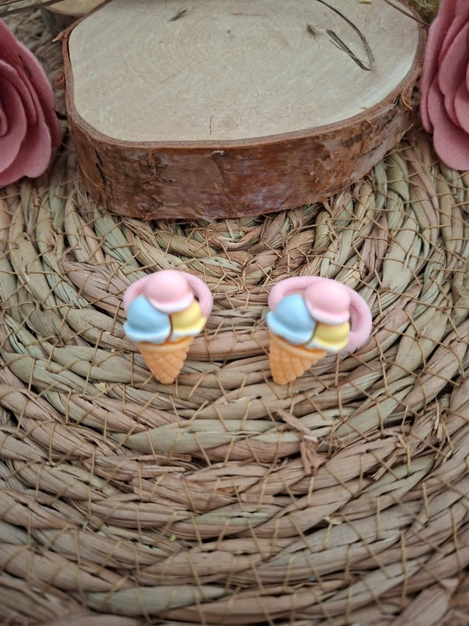 Setje mini elastiekjes met ijsjes